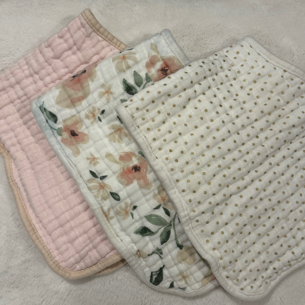 Pottery Barn Meredith Muslin Burp Cloth, Set of 3